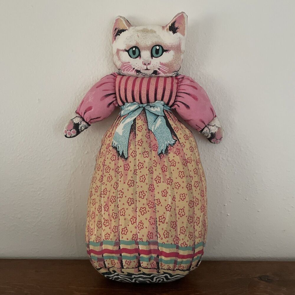 Vtg The Toy Works Anthromorphic Cat‎ Plush Vintage 1976 14” Antique Reproduction